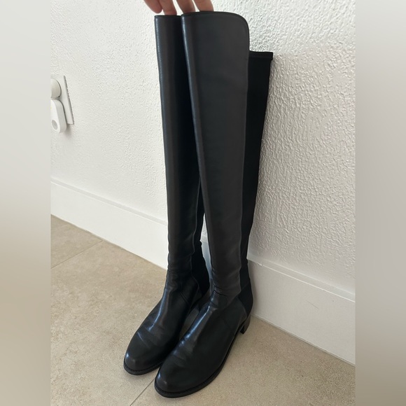 Stuart Weitzman 5050 Black Over the Knee Boots - Picture 1 of 12